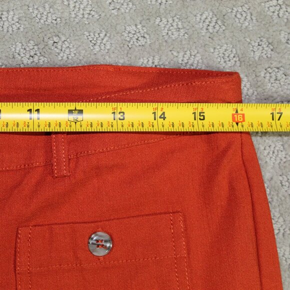 NWOT C est 1946 Contemporary Women's 12 Burnt Orange High Rise Textured Pants - Picture 3 of 7